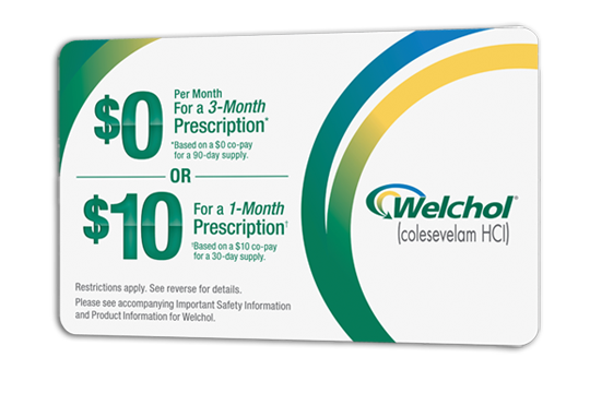 Welchol® coupon for patient savings